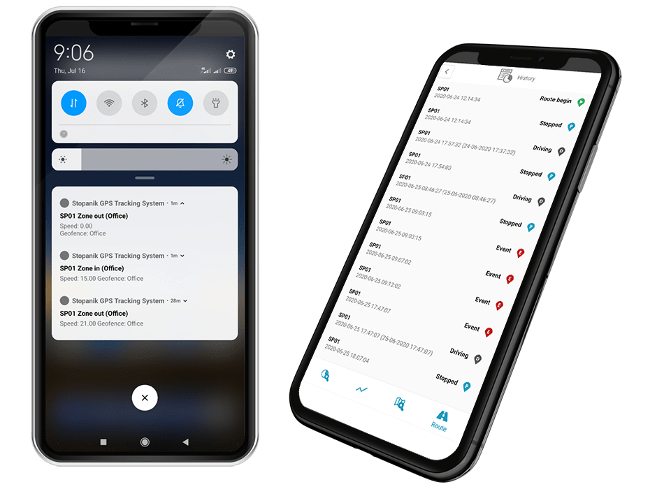 web & mobile app stopanik gps tracker